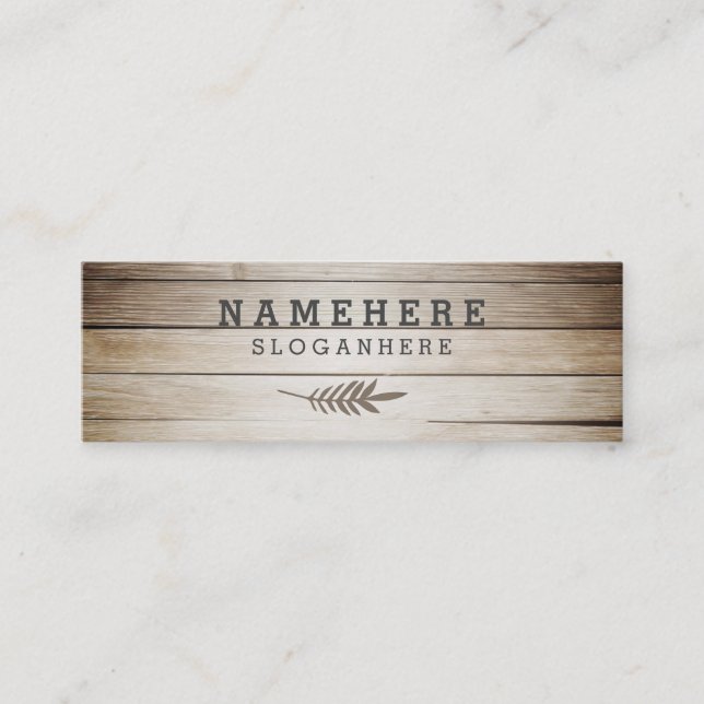 Cartão de visita de madeira do café escuro à moda (Frente)