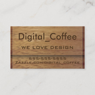 Cartão de visita de madeira do revestimento