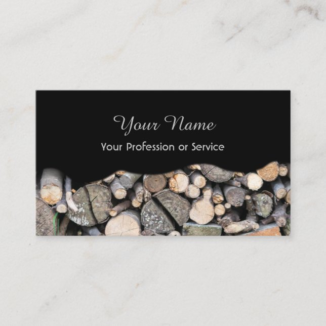 cartão de visita de madeira orgânica 100% (Frente)