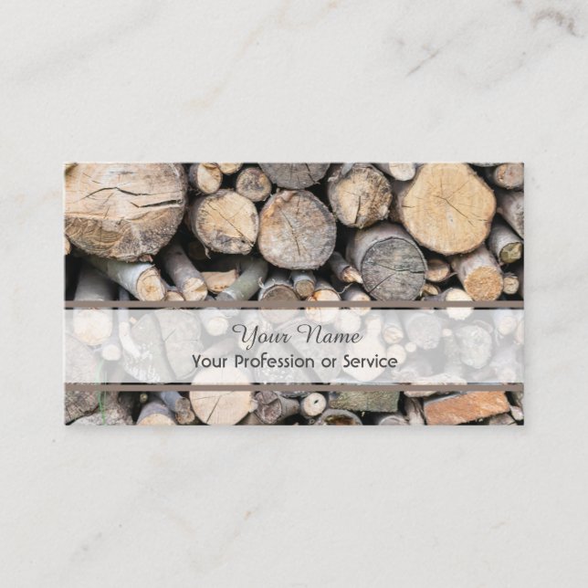 cartão de visita de madeira orgânica 100% (Frente)