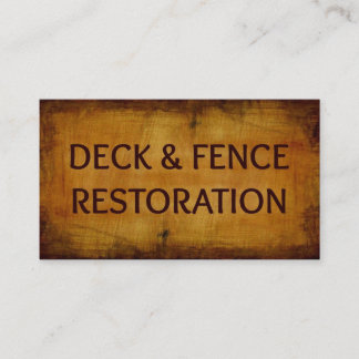 Cartão de visita de madeira para restauração de pa