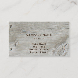Cartão de visita de madeira rústico
