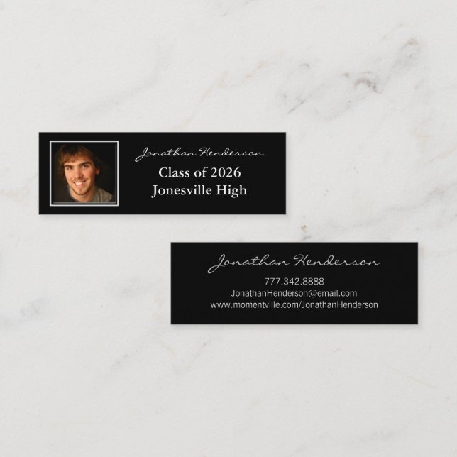 Cartão de visita de mais velho com suas fotos (Frente/Verso)