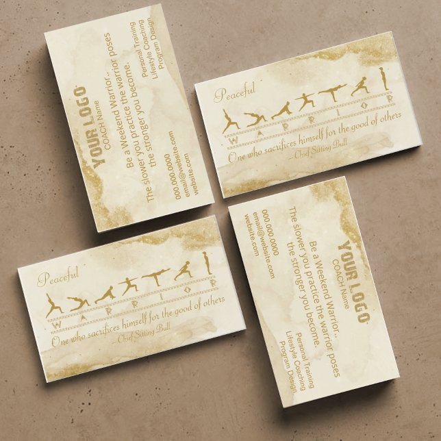 Cartão de visita de Malhação de Guerreiro - Capaci (Warrior Business Cards)