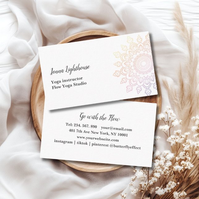 cartão de visita de mandala específico do cliente (customer specific mandala business card)