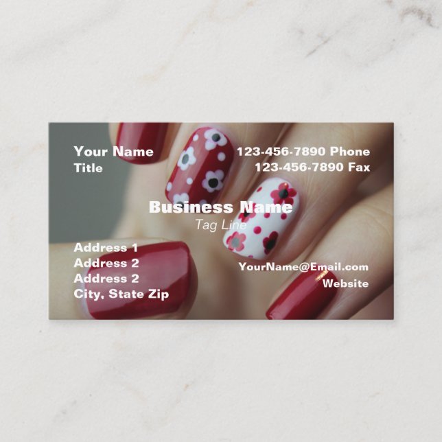 Cartão de Visita de Manicure HAMbyWG (Frente)