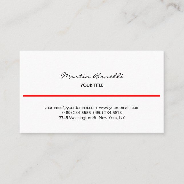 Cartão de visita de manuscrito preto-e-branco da l (Frente)