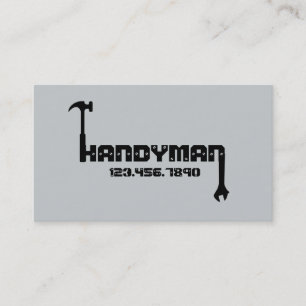 Cartão de visita de Manutenção de Manual Branco