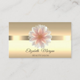 Cartão de Visita de Maquiagem Flor de Lótus Elegan