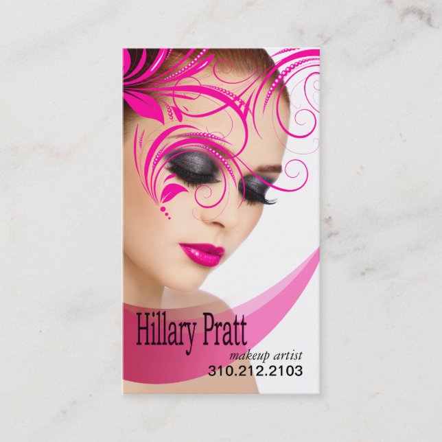 Cartão De Visita De "maquilhador da beleza Beaute" -, salão de (Frente)