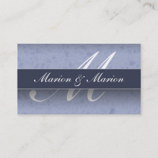 Cartão de visita de Marion & de azul de Marion