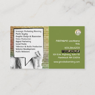 Cartão de visita de Marketing de mídia social dive