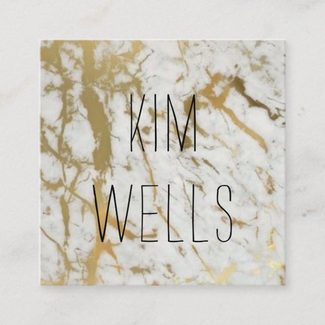 cartão de visita de mármore do ouro (Frente)