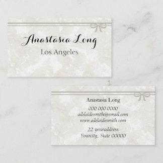 Cartão de visita de mármore moderno prata