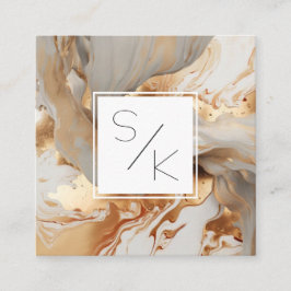 Cartão de visita de Mármore Monograma