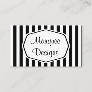 Cartão de visita de Marque Preto e Branco