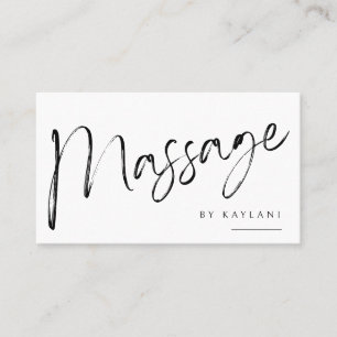 Cartão de Visita de Massagem Boho Escovado Terapia