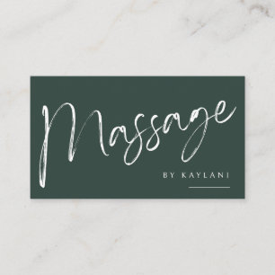 Cartão de Visita de Massagem Boho Escovado Terapia
