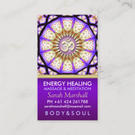 Cartão de visita de Meditação Buddha OM Yoga