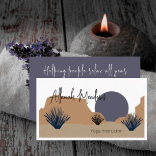 Cartão de visita de Meditação de Lua do Deserto So