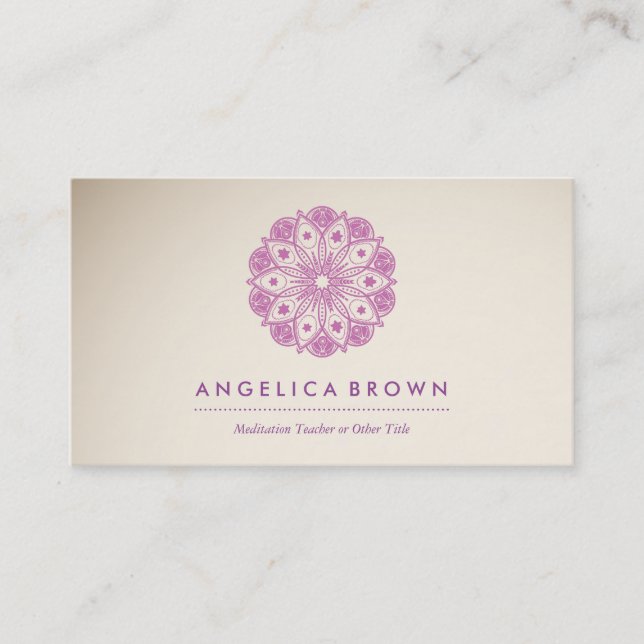 Cartão de visita de Meditação de Saúde e Bem-Estar (Frente)