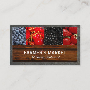 Cartão de visita de mercado para Frutas/agriculto