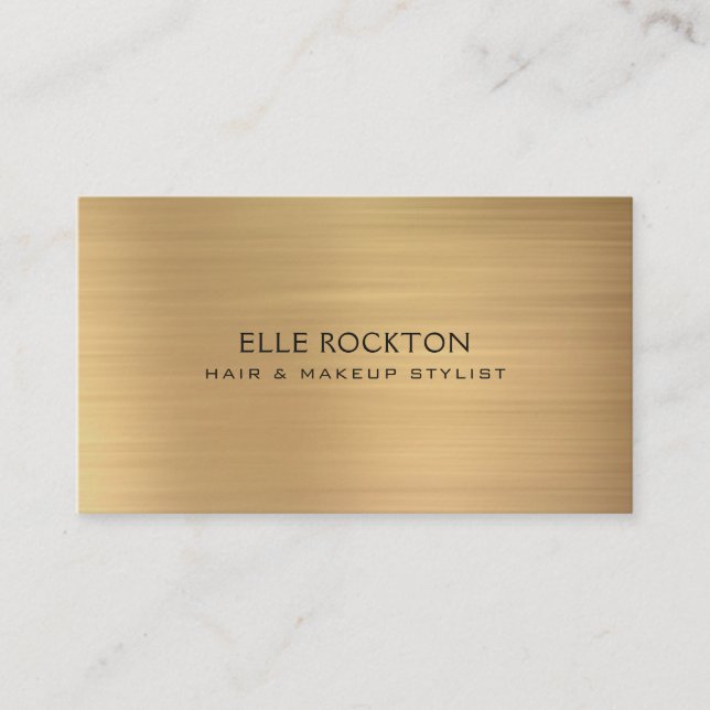 Cartão de visita de metal Dourado de La Boca minim (Frente)