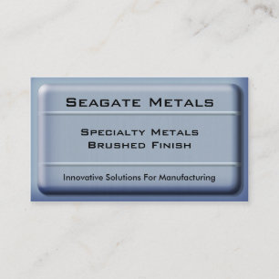 Cartão de visita de metal escovado