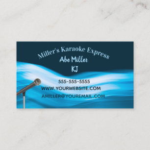 Cartão de visita de Microfone de Karaoke Jockey
