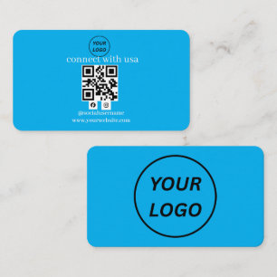 Cartão de Visita de Mídia Social com Código QR de