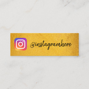 cartão de visita de mídia social dourada