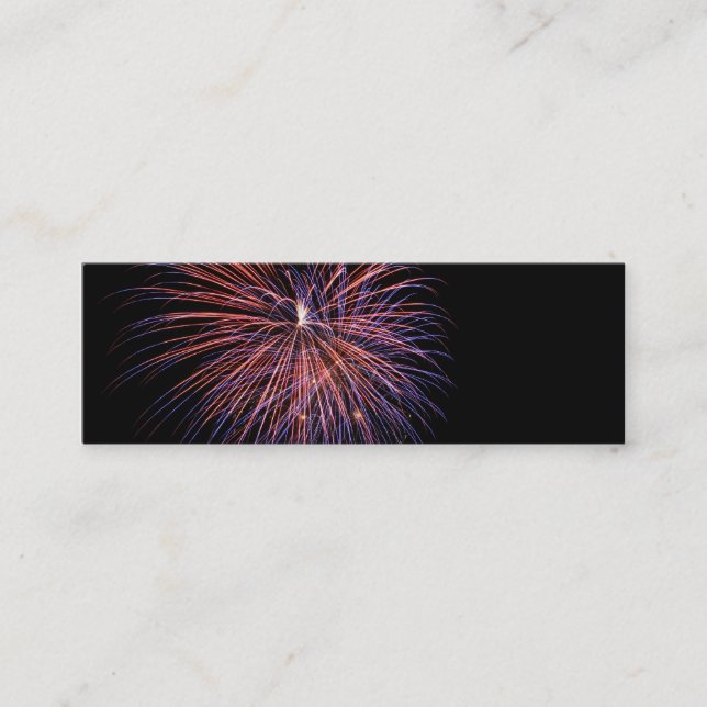 Cartão de visita de Mini Bookmark do Fireworks (Frente)