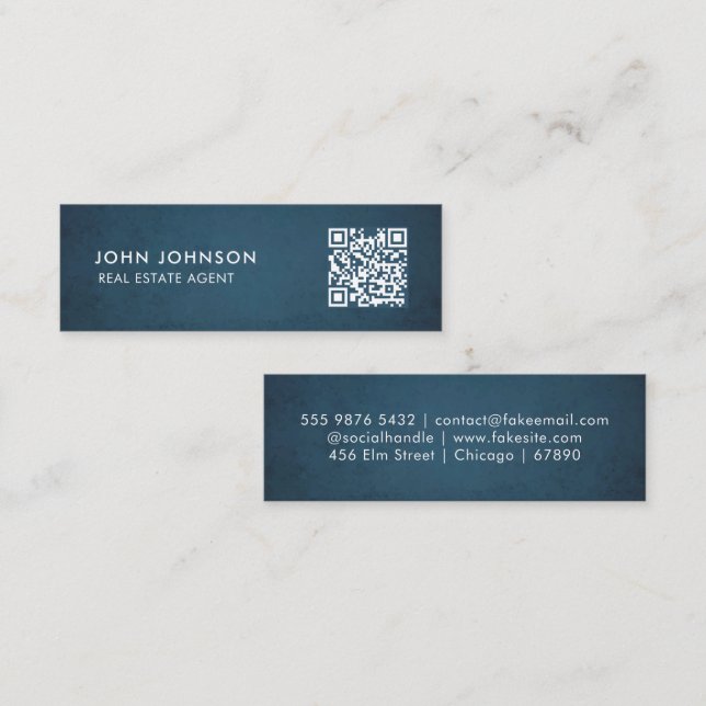 Cartão de visita de Mini Código QR (Frente/Verso)