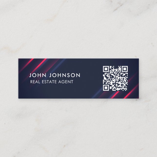 Cartão de visita de Mini Código QR (Frente)
