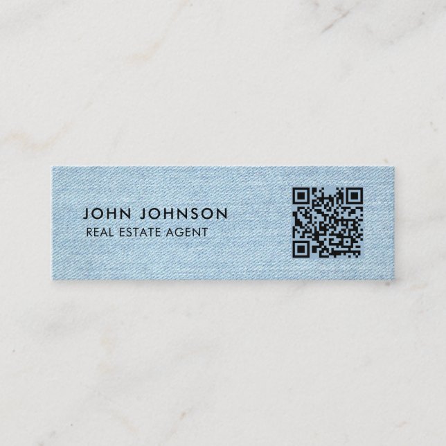 Cartão de visita de Mini Código QR (Frente)