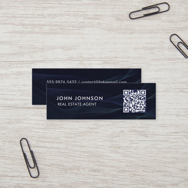 Cartão de visita de Mini Código QR (Frente/Verso In Situ)