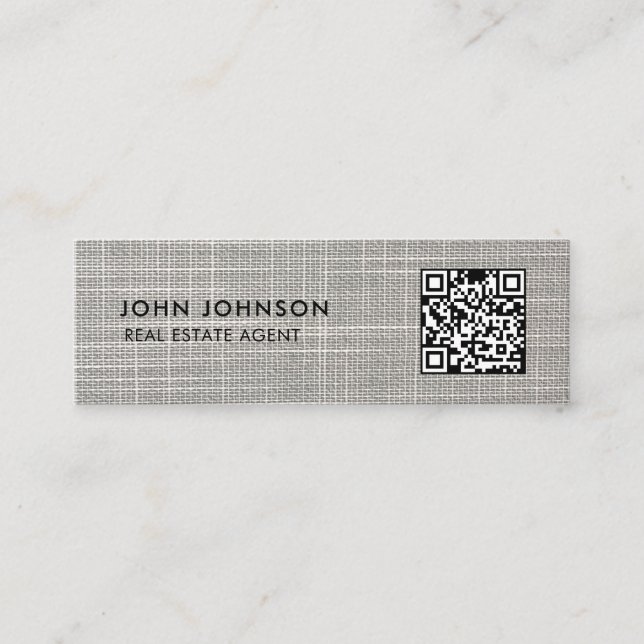 Cartão de visita de Mini Código QR (Frente)
