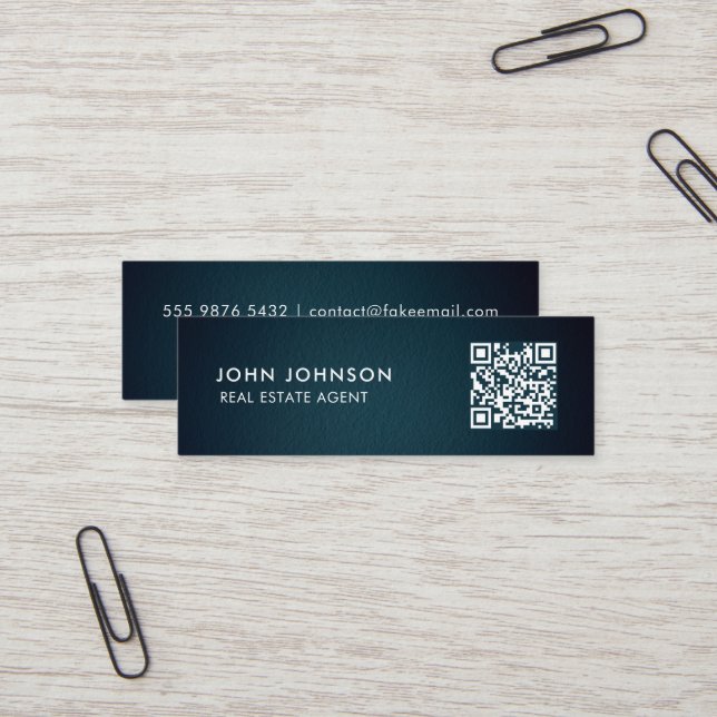 Cartão de visita de Mini Código QR (Frente/Verso In Situ)