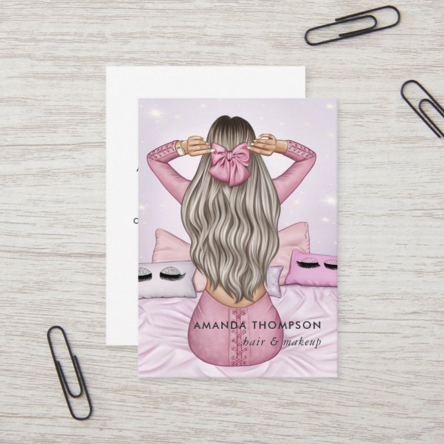 Cartão de Visita de Moda e Beleza (Frente/Verso In Situ)