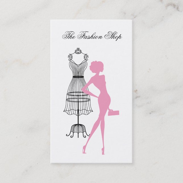 Cartão de visita De Moda E Estilo (Frente)