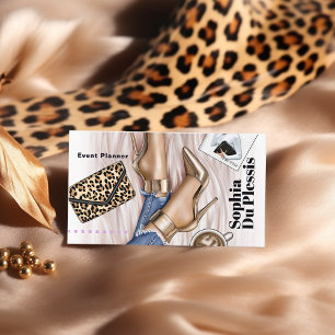 Cartão de Visita de Moda Glam Chic