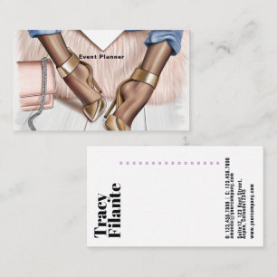 Cartão de Visita de Moda Glam Chic