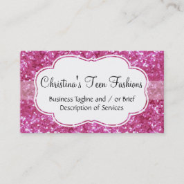 Cartão de visita de Moda Rosa com Olho Luminoso