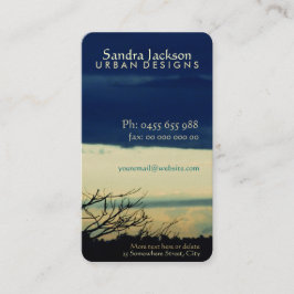 Cartão de visita de modelagem em nuvem