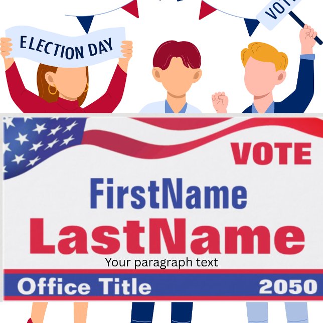 Cartão de visita de Modelo da campanha personaliza (Criador carregado)