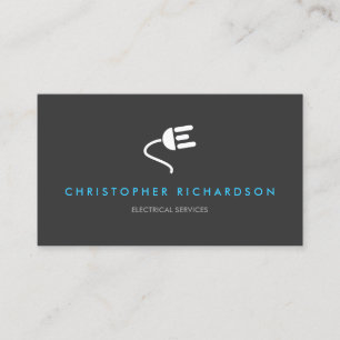 CARTÃO DE VISITA DE MODERNO DE LOGOTIPO ELETRICION