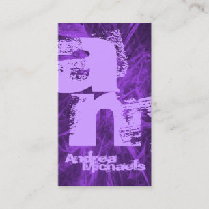 Cartão de visita de Monograma de Dois Tons