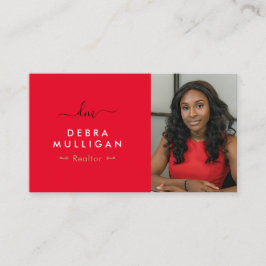 Cartão de visita de Monograma Imobiliário Moderno