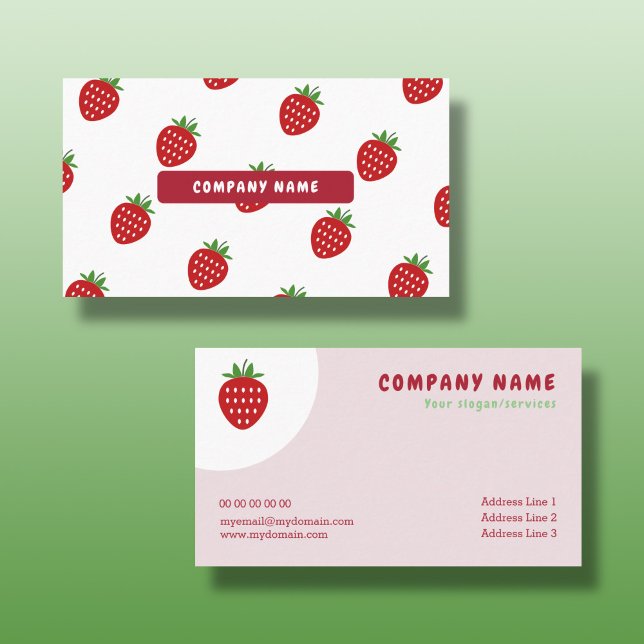 Cartão de visita de morango (Strawberry Business Card)