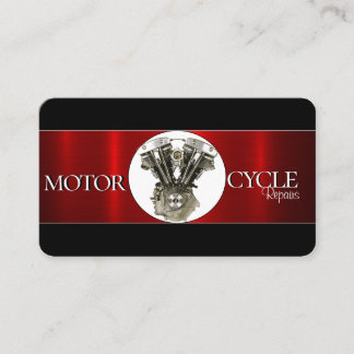 Cartão de visita de motociclo na moda